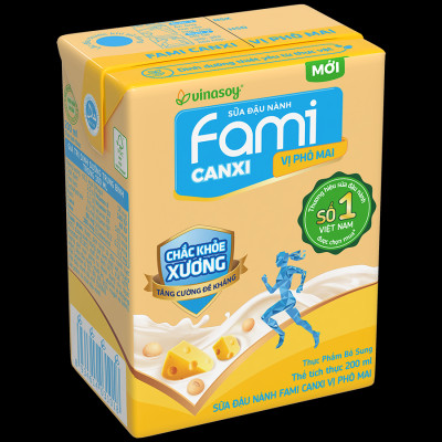 Thùng Sữa đậu nành Vinasoy Fami Canxi vị Phô Mai ( 200ml x 36 Hộp )