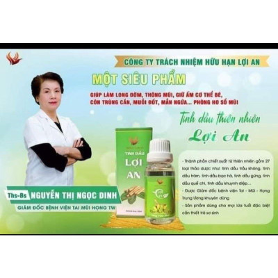 Dầu Lợi An Bôi Ho Cho Bé - Hết Đờm - Sổ mũi - Khò Khè - Tăng Đề Kháng