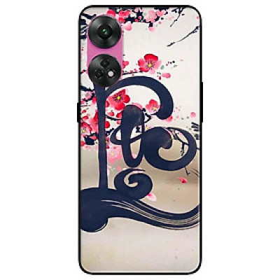 Ốp lưng dành cho Oppo Reno 8T 4G - Reno 8T 5G - Reno 10 5G - Reno 10 Pro 5G - Thư Pháp LỘC Nền Anh Đào - Hàng Chính Hãng