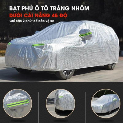 Bạt che phủ xe ô tô 4 đến 7 chỗ, bạt trùm xe ô tô, bạt phủ ô tô 3 lớp chống nóng