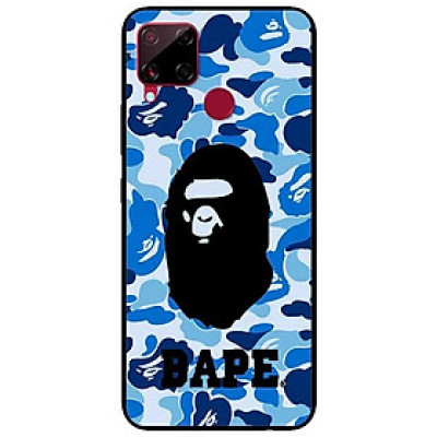 Ốp lưng dành cho Realme C15 mẫu Bape Xanh Có Chữ