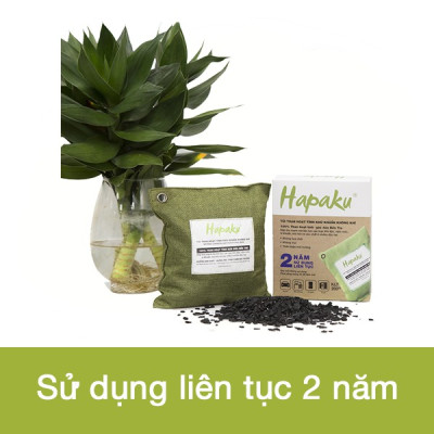 Túi than hoạt tính khử mùi xe hơi Hapaku - 100% từ gáo dừa Bến Tre