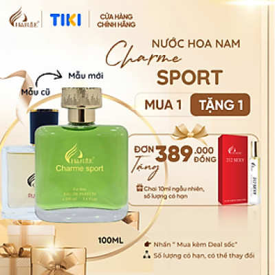 Nước hoa nam thơm lâu, Charme Sport 100ml, nam tính, năng động đầy cuốn hút, đúng chất quý ông