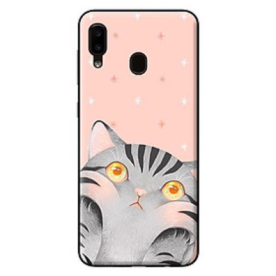 Ốp in cho Samsung Galaxy A20 mẫu Mèo Hồng - Hàng chính hãng