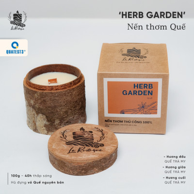 Nến Thơm Trị Liệu Le Rustique Quế (Herb Garden) - Nến Thơm Cao Cấp - An Toàn Sức Khỏe