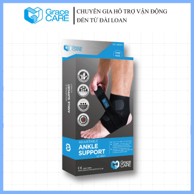 Đai Cố Định Cổ Chân Grace Care AB221 – Hỗ Trợ Chấn Thương, Bong Gân, Tập Luyện Thể Thao