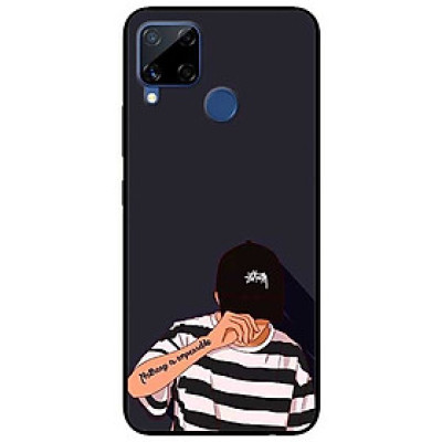 Ốp lưng dành cho Realme C15 mẫu Bad Boy Nón Đen