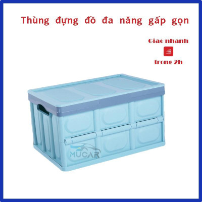 Thùng đựng đồ đa năng gấp gọn để cốp sau xe ô tô 55L -  Thùng đựng đồ cốp xe hơi, trong nhà gấp gọn tiện dụng