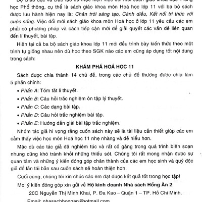 Khám Phá Hóa Học 11 (Dùng Chung Cho Các Bộ SGK Hiện Hành) _HA