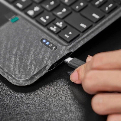 Bao da bàn phím Wiwu Mag touch kèm TrackPad cho iPad A16 . Air M3 11 inch , Pro M4 , Air 6 M2 11 Gen 10 ,11 M1M2, Air 5 / 4 - Hàng nhập khẩu