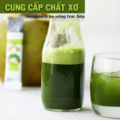 Bột cải xoăn hữu cơ sấy lạnh Dalahouse - Hộp 20 gói 3gr tiện lợi - Đào thải độc tố, chống ô xy hóa, bổ sung can xi hữu cơ cho cơ thể