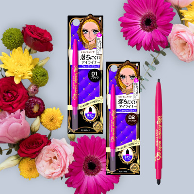 Bút Chì Sáp Kẻ Mí Mắt Không Trôi Nét Vẽ Tự Nhiên Dạng Xoay Kissme Heroine Make Quick Eyeliner (02 Màu)