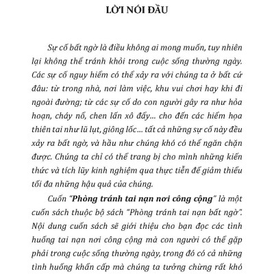 Phòng Tránh Tai Nạn Nơi Công Cộng - Vietnambook