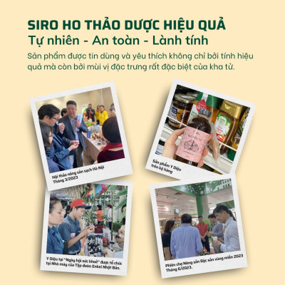 Siro ho kha tử Y Diệu, siro ho thảo dược giảm ho, viêm họng hiệu quả và lành tính