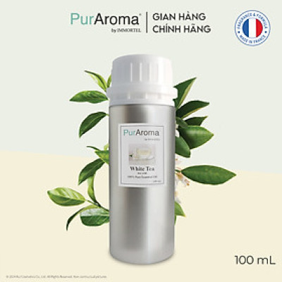 (Đậm Đặc | Chai Lớn) Tinh dầu TRÀ TRẮNG nguyên chất PurAroma by IMMORTEL - Chính hãng Pháp