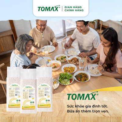 Combo 2 túi Gạo TOMAX ST25 1kg TOMAX Ngọt thơm, Tơi xốp