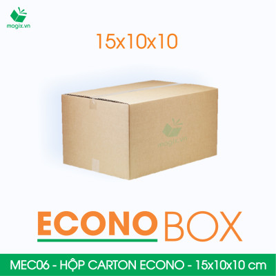 MEC06 - 15x10x10 cm - Combo 20 thùng hộp carton trơn siêu tiết kiệm ECONO