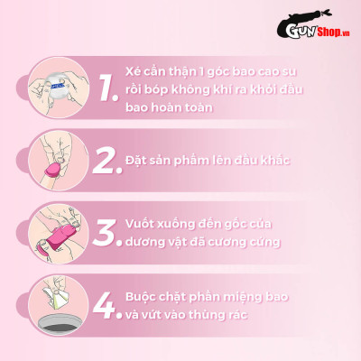 Bao cao su Shell Close Fit - Size 49mm, siêu mỏng, kéo dài thời gian - Hộp 10 cái
