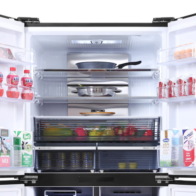 Tủ lạnh Sharp Inverter 525 lít SJ-FXP600VG-BK - Hàng Chính Hãng - Chỉ Giao HCM