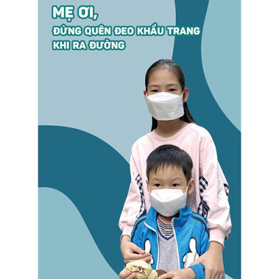 Khẩu trang trẻ em Virus Off - Ohki Nhật Bản thiết kế 3D ôm sát mặt NV-99A 3 miếng