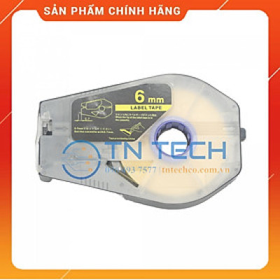 Nhãn in CANON PT-1106Y - Chữ đen nền vàng 6MM x 30M - Dùng cho máy in ống CANON [Hàng nhập khẩu]