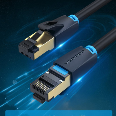 Cáp mạng Lan Cat8 tốc độ siêu cao 40Gbps SSTP dài 0.5 - 5m 10m 15m Vention - Hàng chính hãng