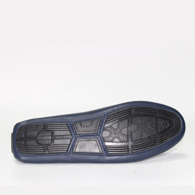 Giày MICHILUX Da Bò Thật Chính Hãng Classic Moccasin CSMS0 Màu Xanh Navy