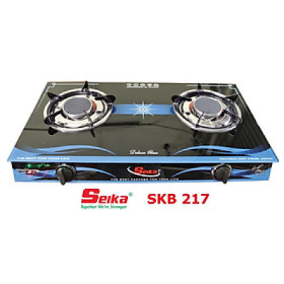 Tặng nước rửa chén Chie! 1.5L khi mua Bếp gas đôi mặt kính (sen hồng ngoại) SKB 217 - hàng chính hãng