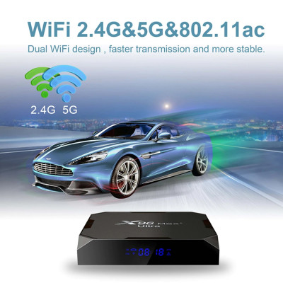 Android Tivi Box X96 Max plus ultra S905X4 Ram 4G Rom 32G Wifi Kép Có Bluetooth Cài Sẵn Ứng Dụng Xem Phim HD Và Truyền Hình Cáp miễn phí vĩnh viễn - Hàng Nhập Khẩu