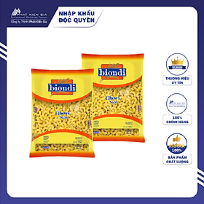 COMBO 2 Gói Nui Chữ C Elbows Số 35 Biondi 500g | Biondi Elbows No.35 500g