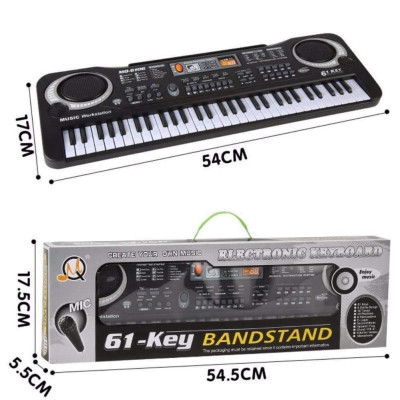 Đàn Piano 61 Phím, Kèm Mic Hát, Quà Tặng Cho Bé Vui Chơi Phát Triển Trí Tuệ