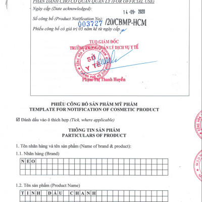 Tinh Dầu Thiên Nhiên Nano Chanh Vàng 10ml 