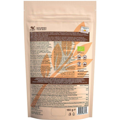 Bột quế Ceylon hữu cơ 150gr - Dragon  Superfoods