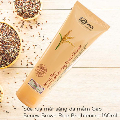 Sữa rửa mặt sáng da mầm Gạo - Benew Brown Rice Brightening 160ml