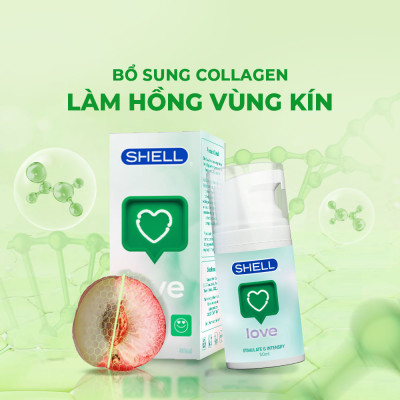 Gel bôi trơn tăng khoái cảm nữ Shell Love Green - Chai 50ml | SHELL CHÍNH HÃNG