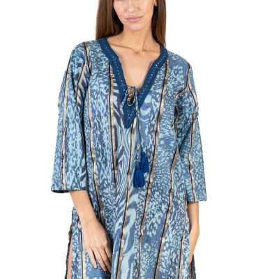 Đầm Boho Kết Ánh Kim Cotton Isla Bonita