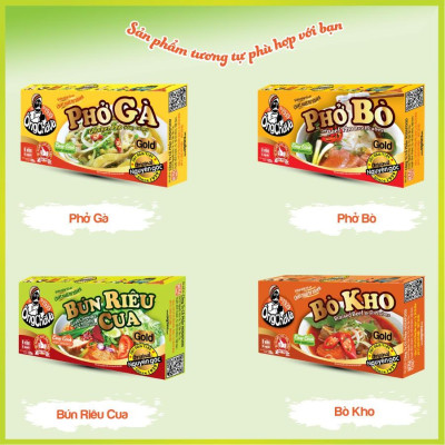 Combo 5 Hộp Viên Gia Vị Bún Bò Huế Ông Chà Và 126g (Hue Beef Rice Noodle Soup Cubes)