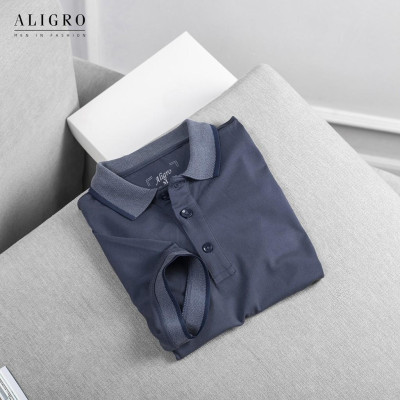 Áo polo nam ngắn tay ALIGRO chất liệu cotton cao cấp, thấm hút mồ hôi tốt, kháng khuẩn, basic ALGPLO28