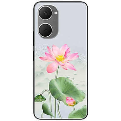 Ốp lưng cho Vivo Y03 - Y03T - Y18 - Y18S - Y18T - Y27 5G - Y28 4G - Y36 - Tranh Sen Hồng - Hàng Chính Hãng