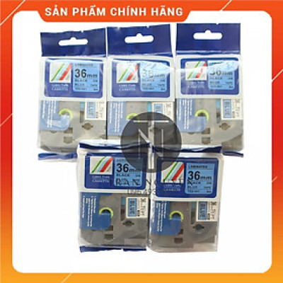 [Combo 5 hộp] Nhãn In Brother Tz2-561 - Đen nền Dương 36mm x 8m - Hàng nhập khẩu