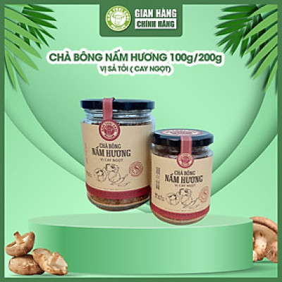 Chà Bông Nấm Hương Vị Cay Ngọt 100g Nấm Tươi Cười