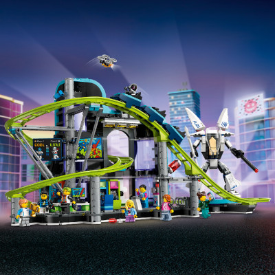 Đồ Chơi Lắp Ráp Công Viên Tàu Lượn Siêu Tốc Robot World LEGO CITY 60421 (986 chi tiết)