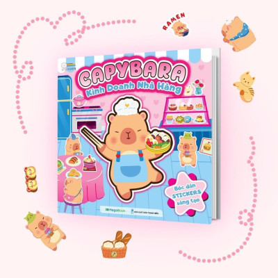 Sách - Tranh Đồ Chơi Bóc Dán Sticker Capybara Cho Bé - Combo 3 Cuốn - Megabook