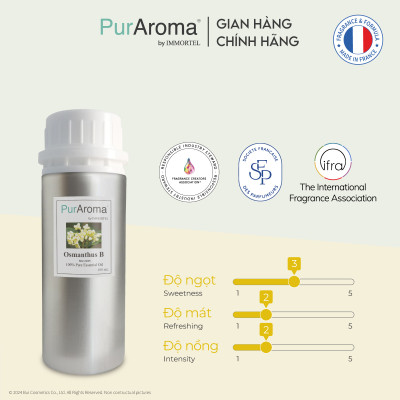 (Đậm Đặc | Chai Lớn) Tinh dầu HOA MỘC TÊ nguyên chất PurAroma by IMMORTEL - Chính hãng Pháp