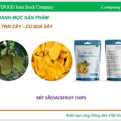 Mít Sấy Chân Không (Jackfruit Chips), Giòn Xốp Tự Nhiên - BAVIFOOD, Khối Lượng: 100 grs (gói = 100 grs) – Premium