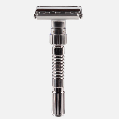Bàn cạo râu 9 cấp điều chỉnh độ sắc - chất liệu lõi đồng mạ chrome dao cạo cổ điển