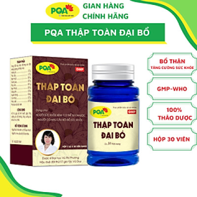 Thập Toàn Đại Bổ PQA Hỗ Trợ Giúp Bổ Khí Huyết, Tăng Cường Sức Đề Kháng Và Khỏe Mạnh Hộp 30 Viên