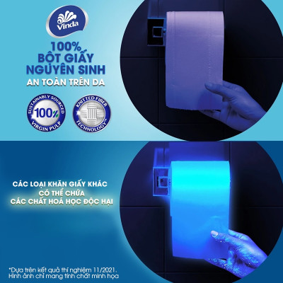 [MUA 2 LỐC GVS DELUXE TẶNG 3 CUỘN + 1 MÓC KHÓA] Giấy vệ sinh cao cấp Vinda Deluxe 3 lớp (8 Cuộn)