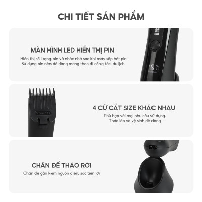 Máy cạo râu, tông đơ mini Lebenlang LBL3022 công suất 5W, Pin 600mAh, IPX5, bảo hành 2 năm - hàng chính hãng