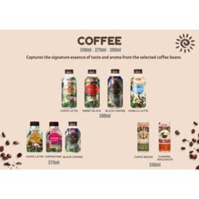 Cà phê đen OKF Hàn Quốc 390ML Không đường Brazil Arabica beans